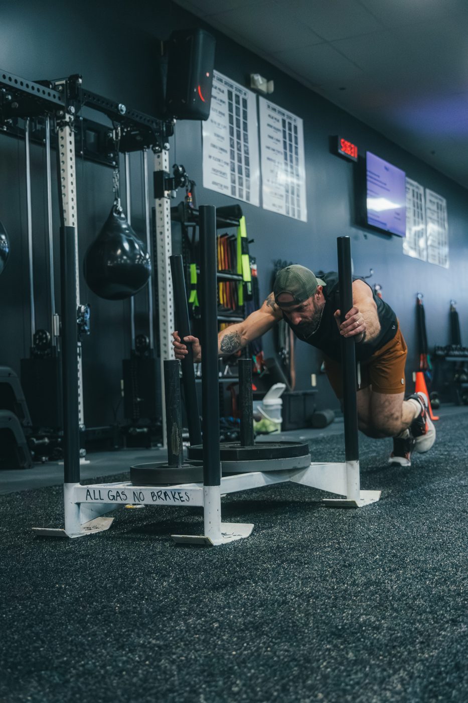 All Gas No Brakes sled training at Gas House Gym