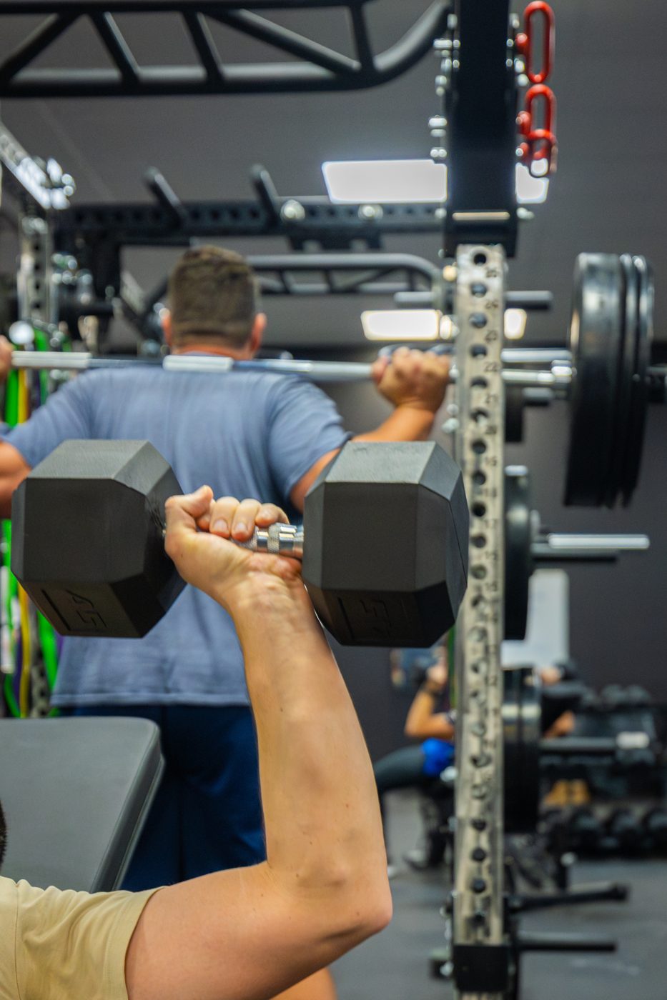 Dumbbell bench press at Gas House Gym
